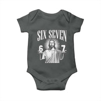 Funny Jesus 67 Baby Onesie God Six Seven Meme Religious Christian - Wonder Print Shop