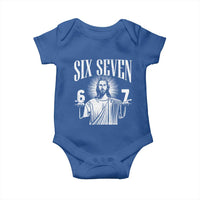 Funny Jesus 67 Baby Onesie God Six Seven Meme Religious Christian - Wonder Print Shop