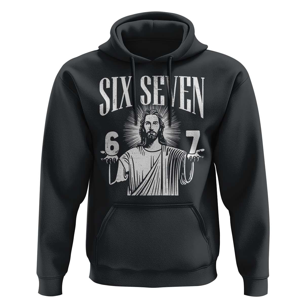 Funny Jesus 67 Hoodie God Six Seven Meme Religious Christian - Wonder Print Shop