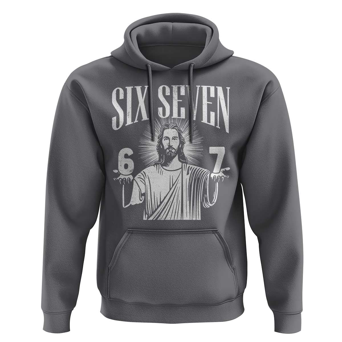 Funny Jesus 67 Hoodie God Six Seven Meme Religious Christian - Wonder Print Shop