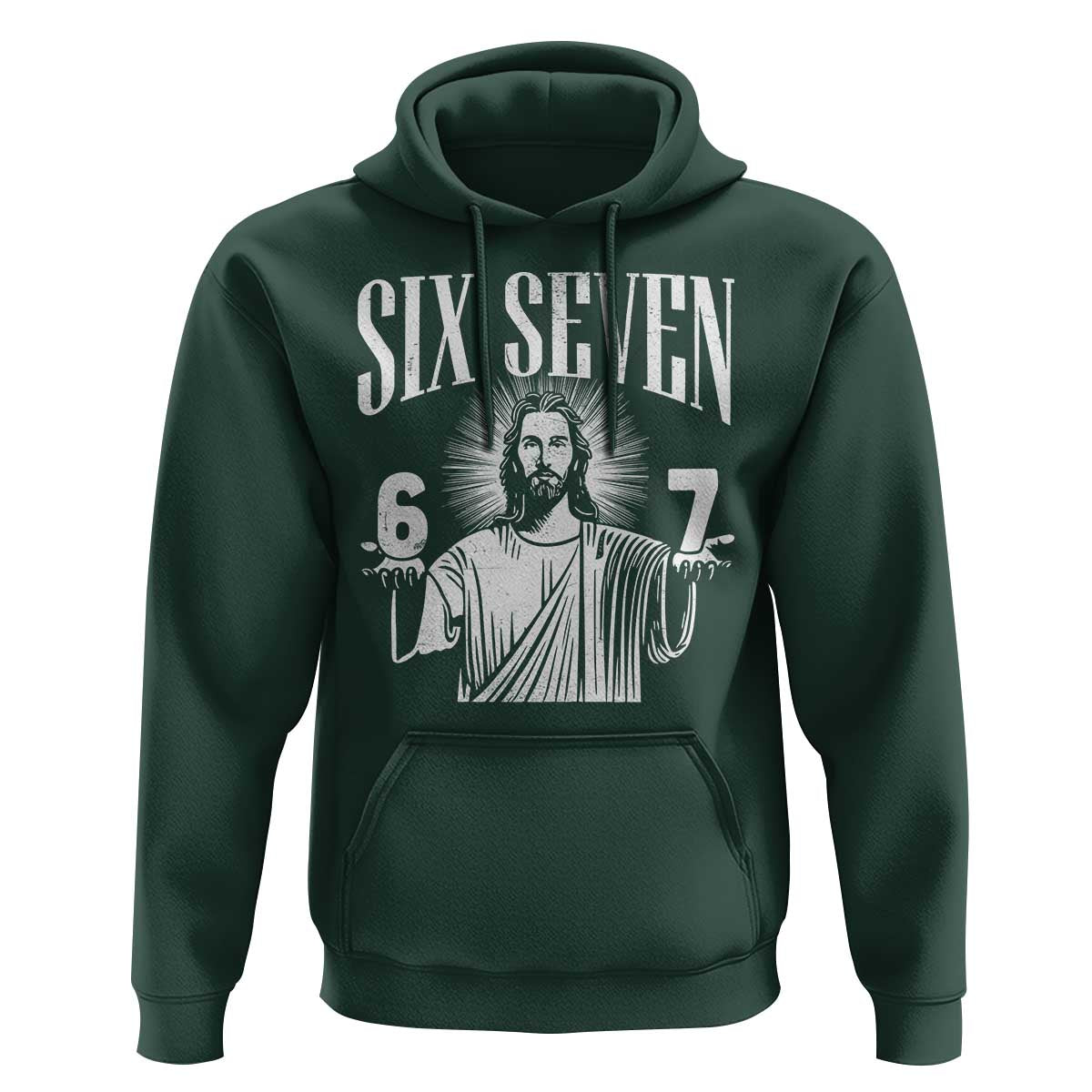Funny Jesus 67 Hoodie God Six Seven Meme Religious Christian - Wonder Print Shop