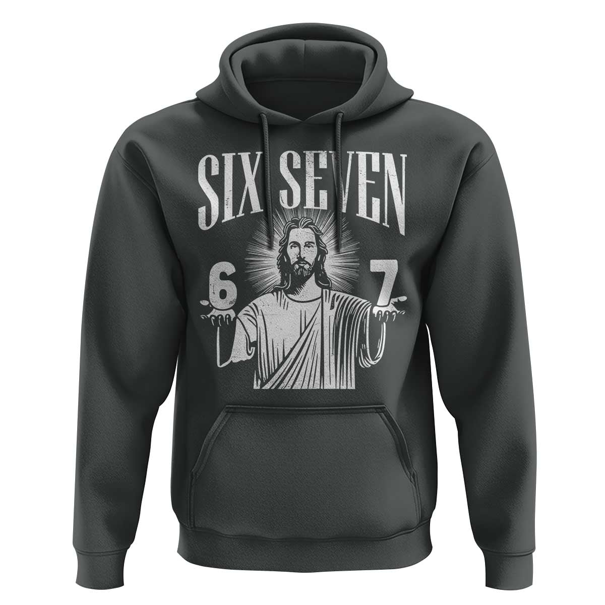Funny Jesus 67 Hoodie God Six Seven Meme Religious Christian - Wonder Print Shop