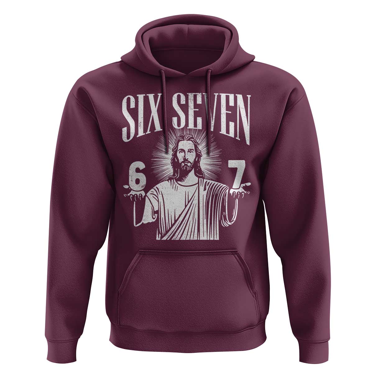 Funny Jesus 67 Hoodie God Six Seven Meme Religious Christian - Wonder Print Shop