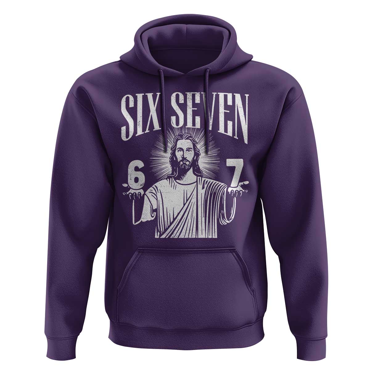 Funny Jesus 67 Hoodie God Six Seven Meme Religious Christian - Wonder Print Shop
