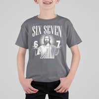 Funny Jesus 67 T Shirt For Kid God Six Seven Meme Religious Christian - Wonder Print Shop