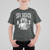 Funny Jesus 67 T Shirt For Kid God Six Seven Meme Religious Christian - Wonder Print Shop