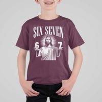 Funny Jesus 67 T Shirt For Kid God Six Seven Meme Religious Christian - Wonder Print Shop