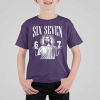 Funny Jesus 67 T Shirt For Kid God Six Seven Meme Religious Christian - Wonder Print Shop