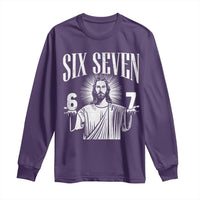 Funny Jesus 67 Long Sleeve Shirt God Six Seven Meme Religious Christian - Wonder Print Shop