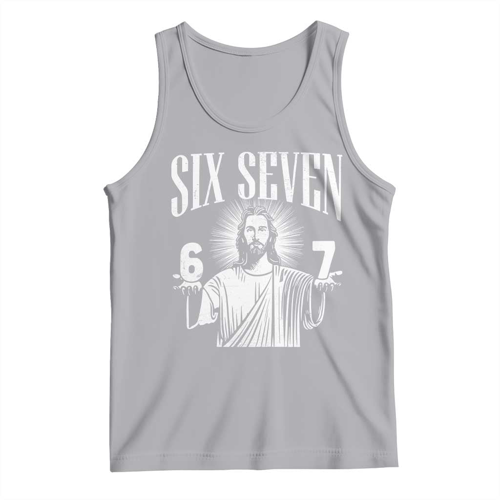 Funny Jesus 67 Tank Top God Six Seven Meme Religious Christian - Wonder Print Shop