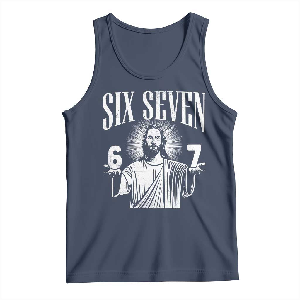 Funny Jesus 67 Tank Top God Six Seven Meme Religious Christian - Wonder Print Shop