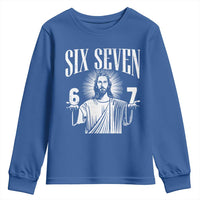 Funny Jesus 67 Youth Sweatshirt God Six Seven Meme Religious Christian - Wonder Print Shop