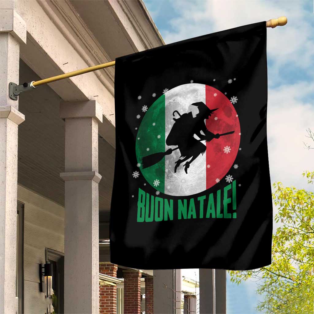 Buon Natale Italian Christmas Garden Flag La Befana Italian Folklore Witch - Wonder Print Shop