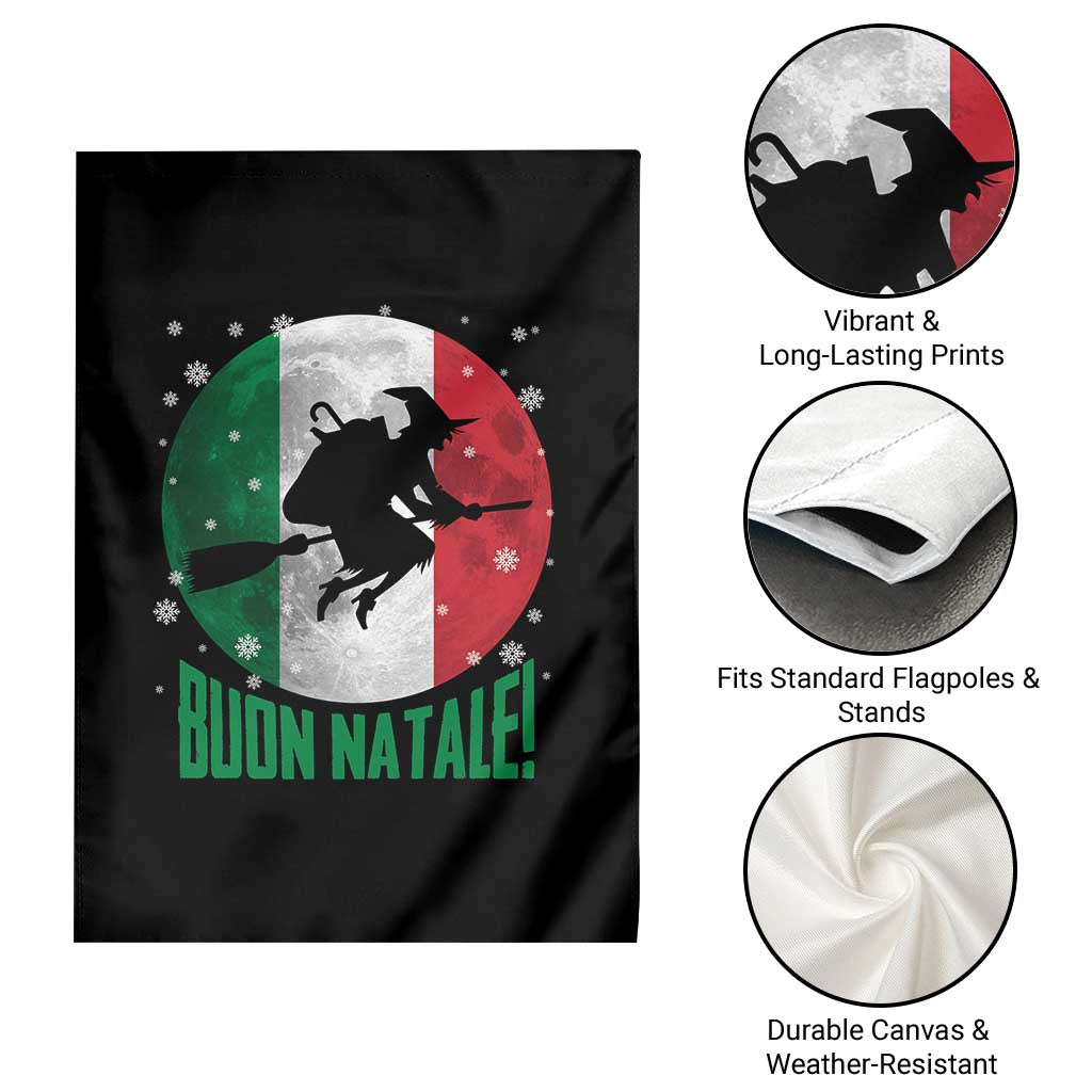 Buon Natale Italian Christmas Garden Flag La Befana Italian Folklore Witch - Wonder Print Shop