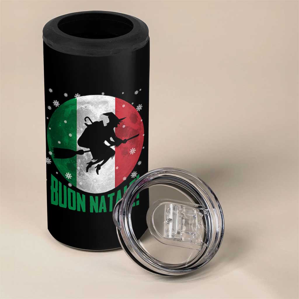 Buon Natale Italian Christmas 4 in 1 Can Cooler Tumbler La Befana Italian Folklore Witch - Wonder Print Shop