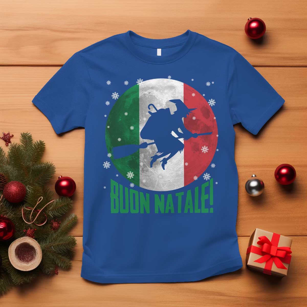 Buon Natale Italian Christmas T Shirt La Befana Italian Folklore Witch - Wonder Print Shop