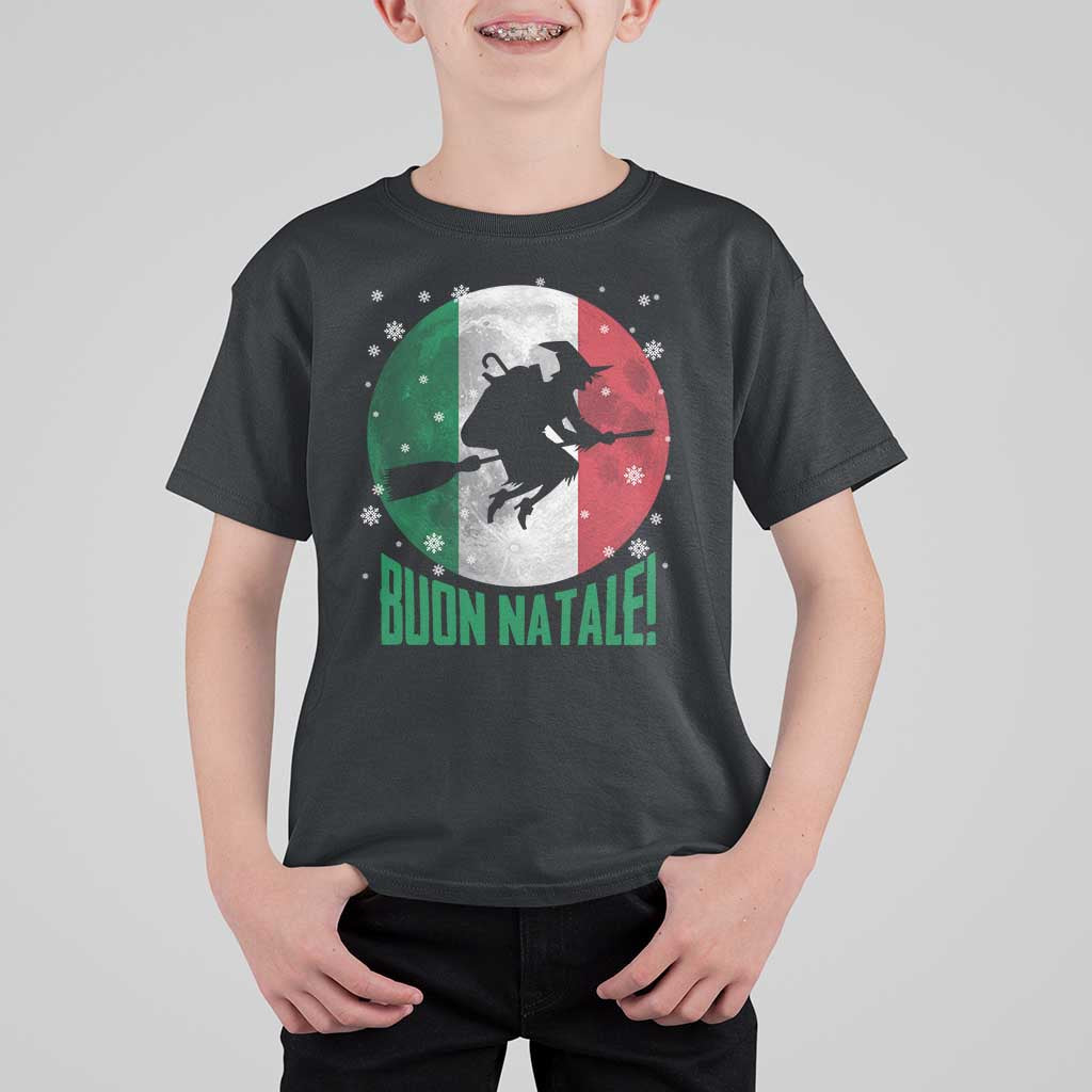 Buon Natale Italian Christmas T Shirt For Kid La Befana Italian Folklore Witch - Wonder Print Shop