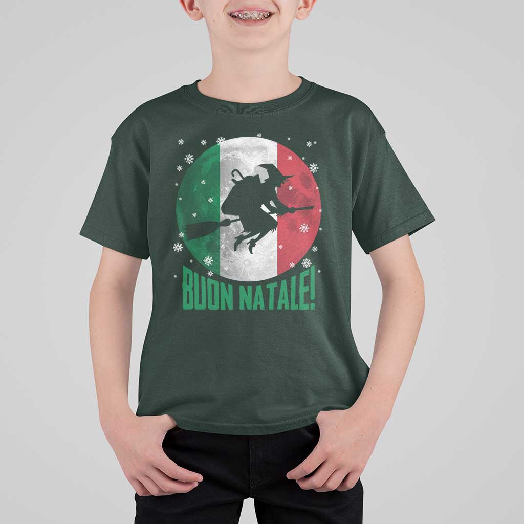 Buon Natale Italian Christmas T Shirt For Kid La Befana Italian Folklore Witch - Wonder Print Shop
