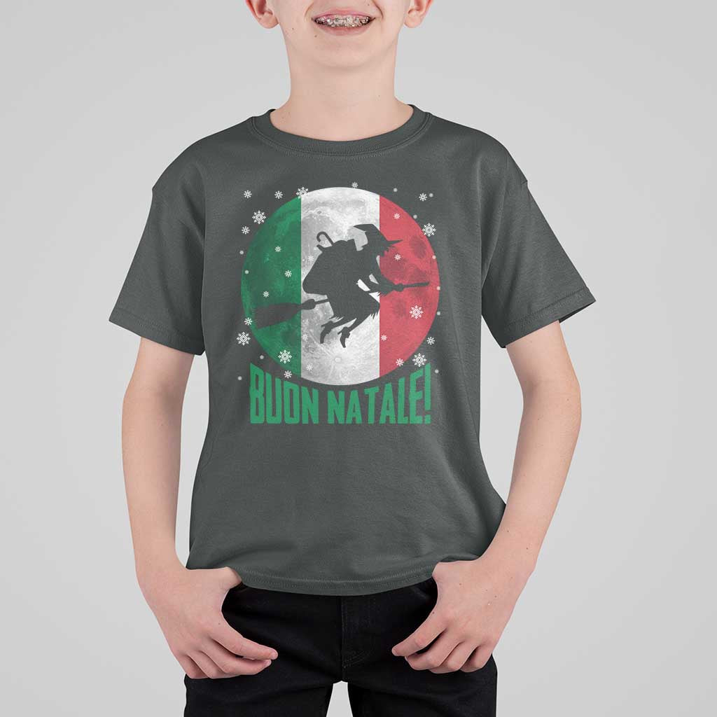 Buon Natale Italian Christmas T Shirt For Kid La Befana Italian Folklore Witch - Wonder Print Shop