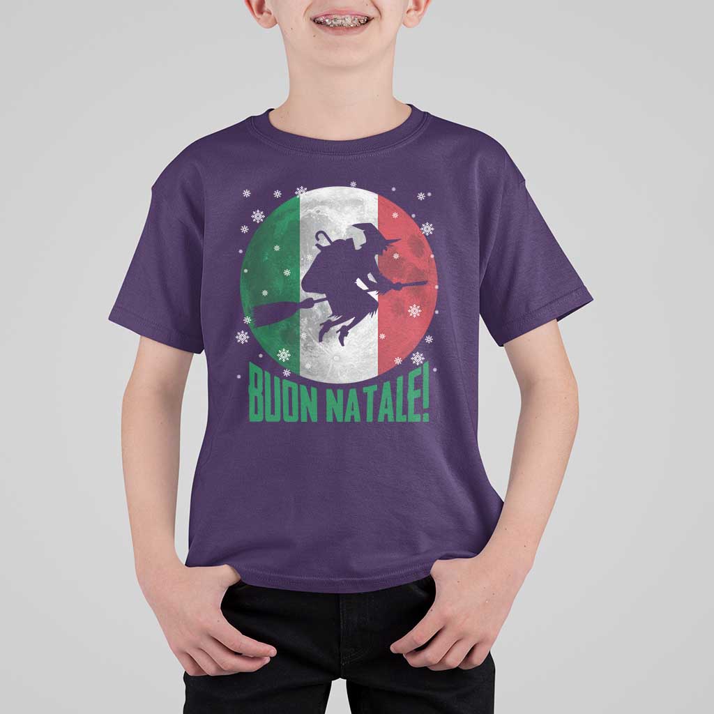 Buon Natale Italian Christmas T Shirt For Kid La Befana Italian Folklore Witch - Wonder Print Shop