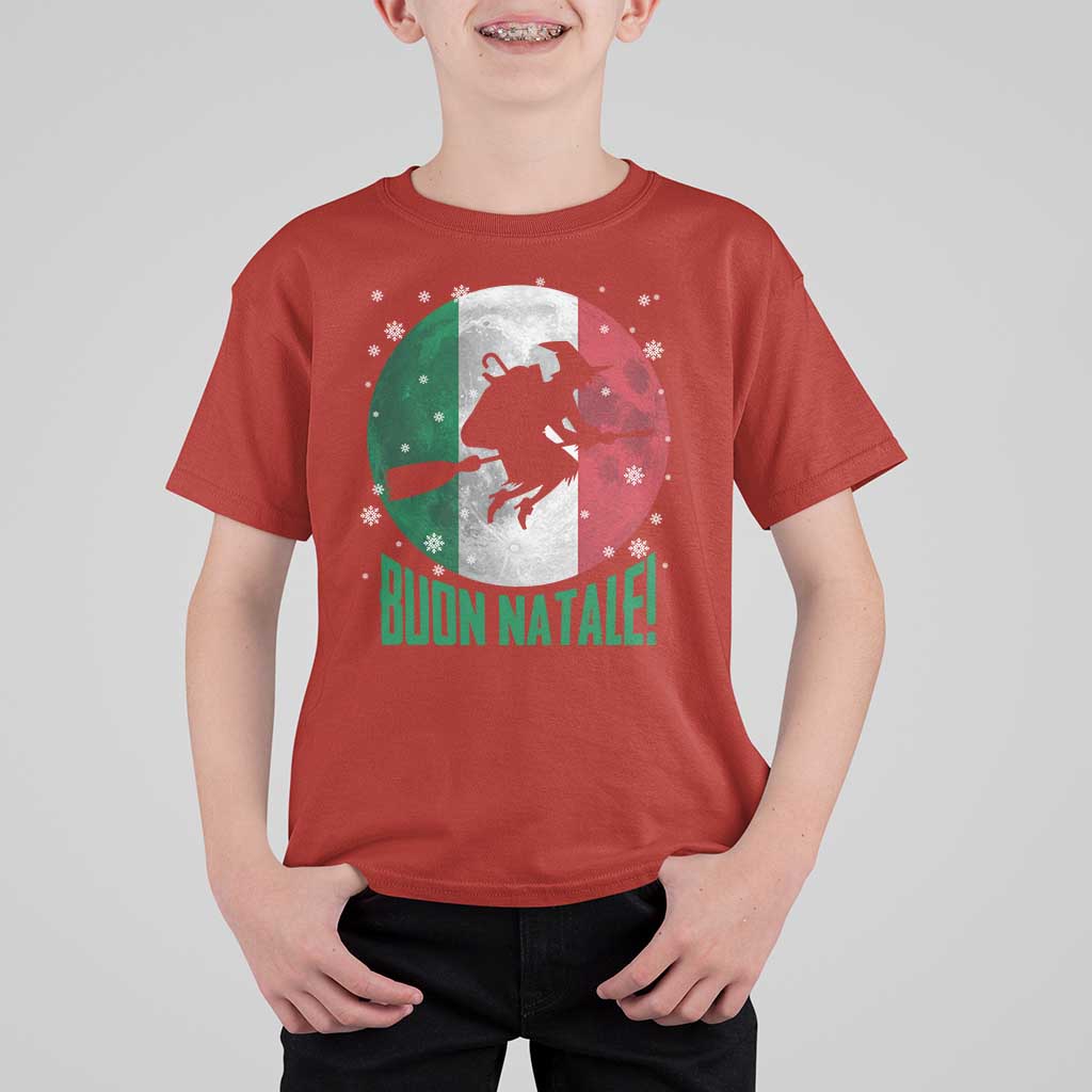 Buon Natale Italian Christmas T Shirt For Kid La Befana Italian Folklore Witch - Wonder Print Shop