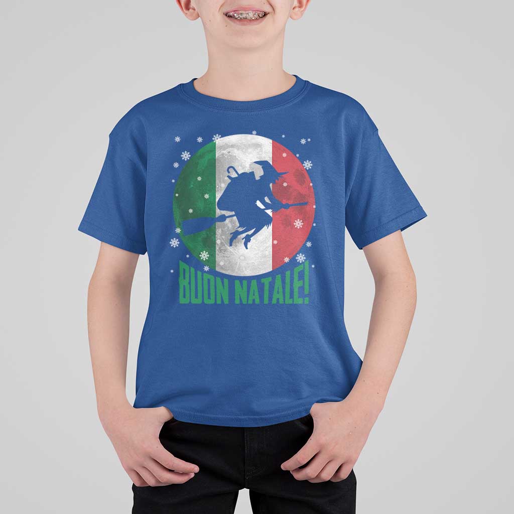 Buon Natale Italian Christmas T Shirt For Kid La Befana Italian Folklore Witch - Wonder Print Shop