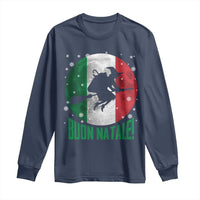 Buon Natale Italian Christmas Long Sleeve Shirt La Befana Italian Folklore Witch - Wonder Print Shop