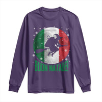 Buon Natale Italian Christmas Long Sleeve Shirt La Befana Italian Folklore Witch - Wonder Print Shop