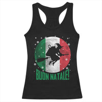 Buon Natale Italian Christmas Racerback Tank Top La Befana Italian Folklore Witch - Wonder Print Shop