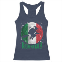 Buon Natale Italian Christmas Racerback Tank Top La Befana Italian Folklore Witch - Wonder Print Shop
