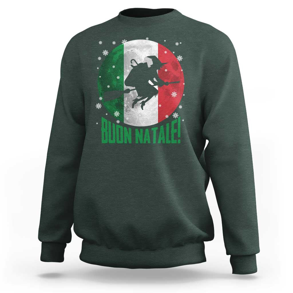 Buon Natale Italian Christmas Sweatshirt La Befana Italian Folklore Witch - Wonder Print Shop