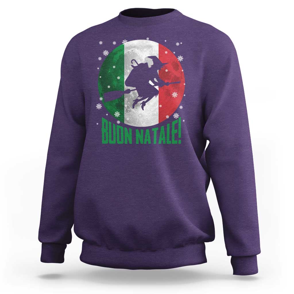 Buon Natale Italian Christmas Sweatshirt La Befana Italian Folklore Witch - Wonder Print Shop
