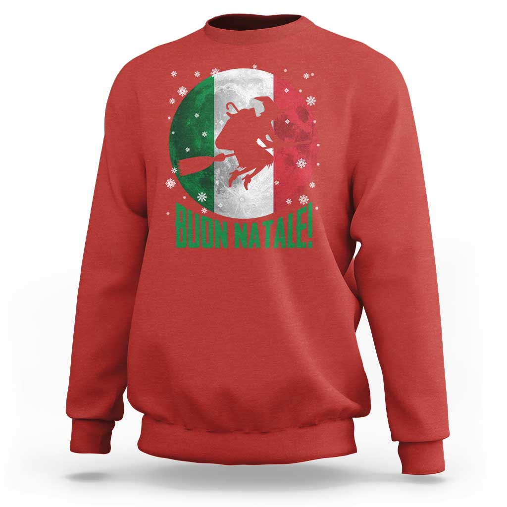 Buon Natale Italian Christmas Sweatshirt La Befana Italian Folklore Witch - Wonder Print Shop