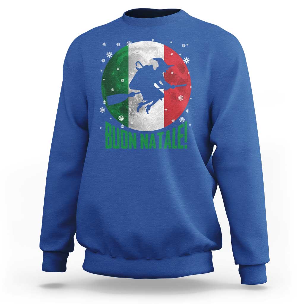 Buon Natale Italian Christmas Sweatshirt La Befana Italian Folklore Witch - Wonder Print Shop
