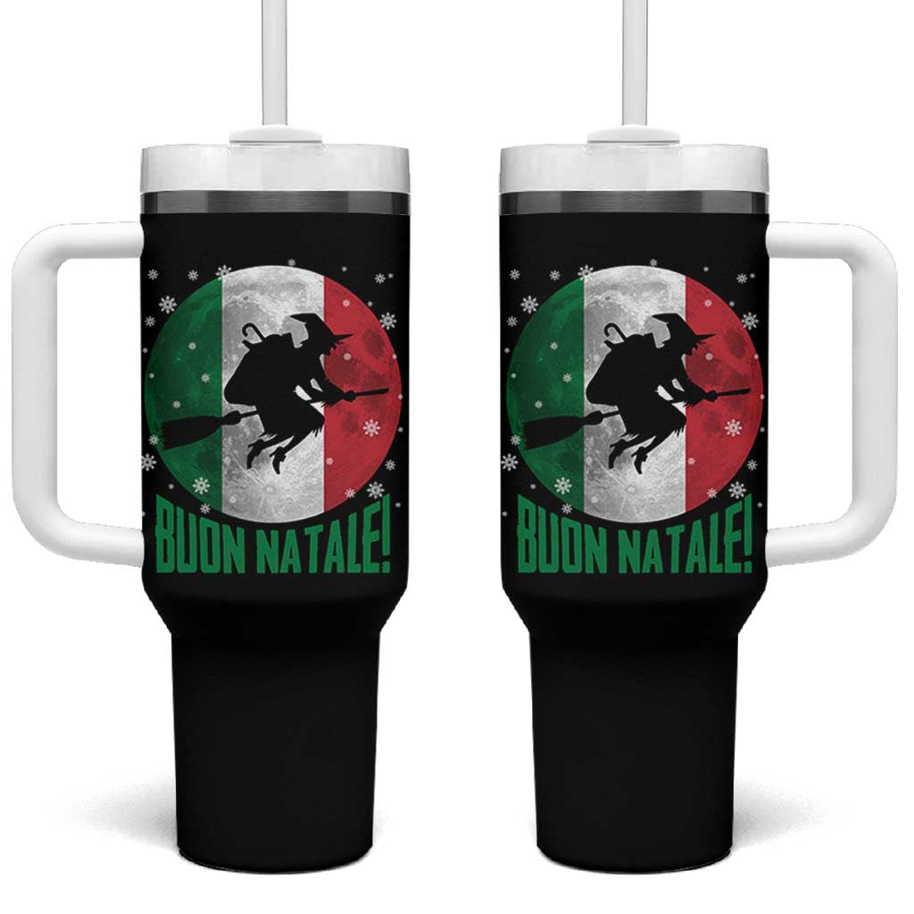 Buon Natale Italian Christmas Tumbler With Handle La Befana Italian Folklore Witch - Wonder Print Shop
