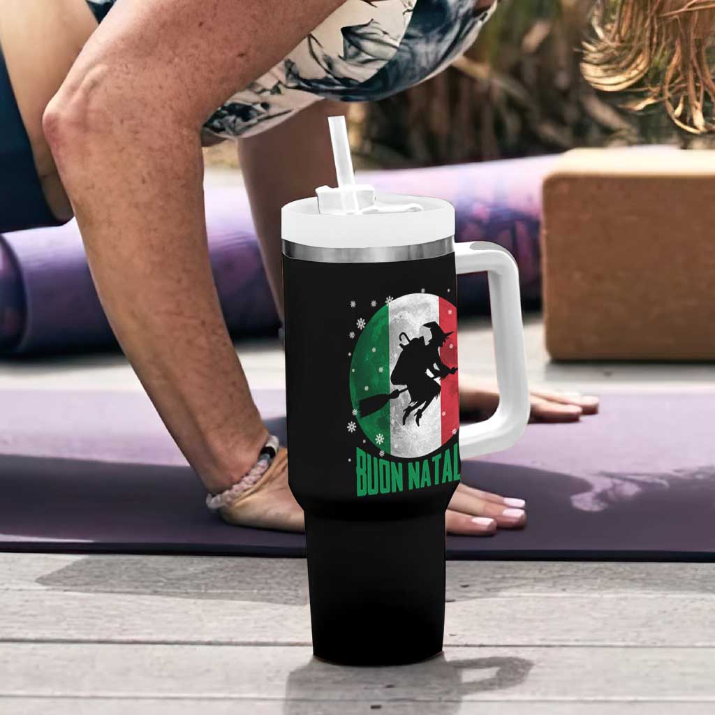 Buon Natale Italian Christmas Tumbler With Handle La Befana Italian Folklore Witch - Wonder Print Shop