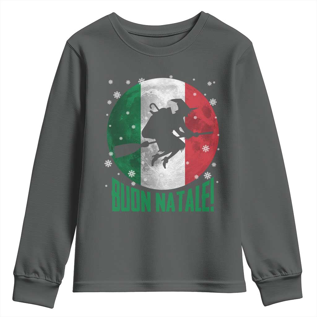 Buon Natale Italian Christmas Youth Sweatshirt La Befana Italian Folklore Witch - Wonder Print Shop