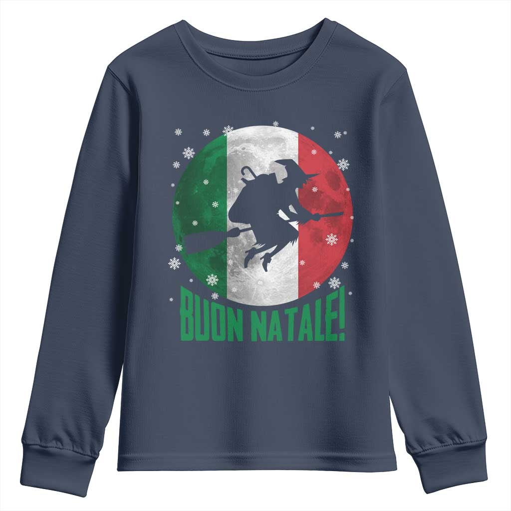 Buon Natale Italian Christmas Youth Sweatshirt La Befana Italian Folklore Witch - Wonder Print Shop