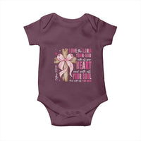 Christian Religious God Baby Onesie Love The Lord Your God With All Your Heart Bible Valentine's Day