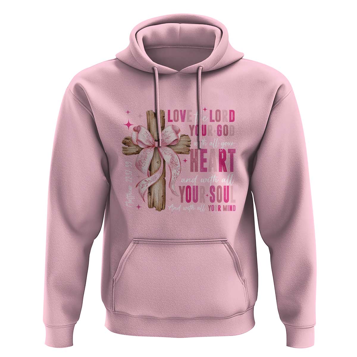 Christian Religious God Hoodie Love The Lord Your God With All Your Heart Bible Valentine's Day