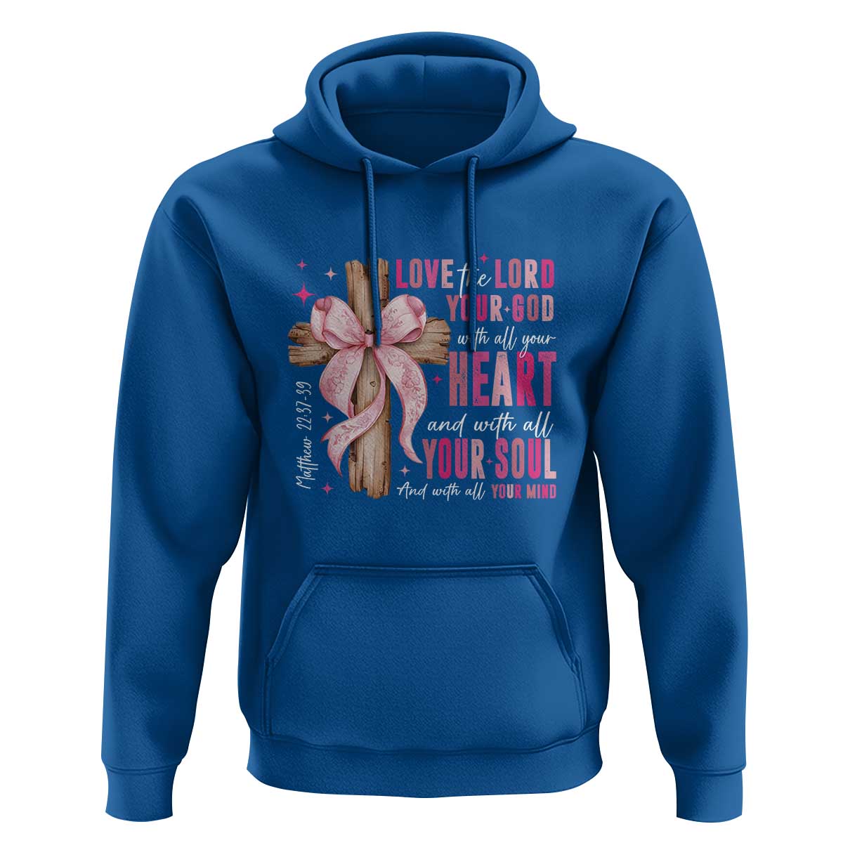 Christian Religious God Hoodie Love The Lord Your God With All Your Heart Bible Valentine's Day