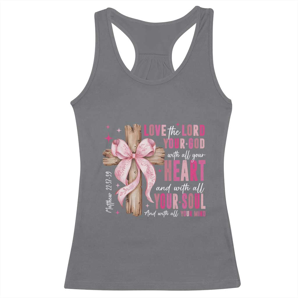 Christian Religious God Racerback Tank Top Love The Lord Your God With All Your Heart Bible Valentine's Day
