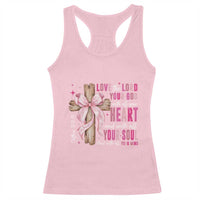 Christian Religious God Racerback Tank Top Love The Lord Your God With All Your Heart Bible Valentine's Day