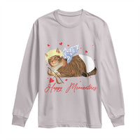 Funny Valentine's Day Cupid Cat Long Sleeve Shirt Happy Meowentines