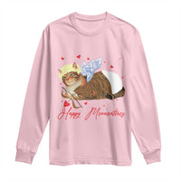 Funny Valentine's Day Cupid Cat Long Sleeve Shirt Happy Meowentines