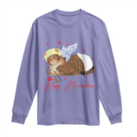 Funny Valentine's Day Cupid Cat Long Sleeve Shirt Happy Meowentines