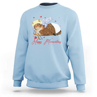 Funny Valentine's Day Cupid Cat Sweatshirt Happy Meowentines