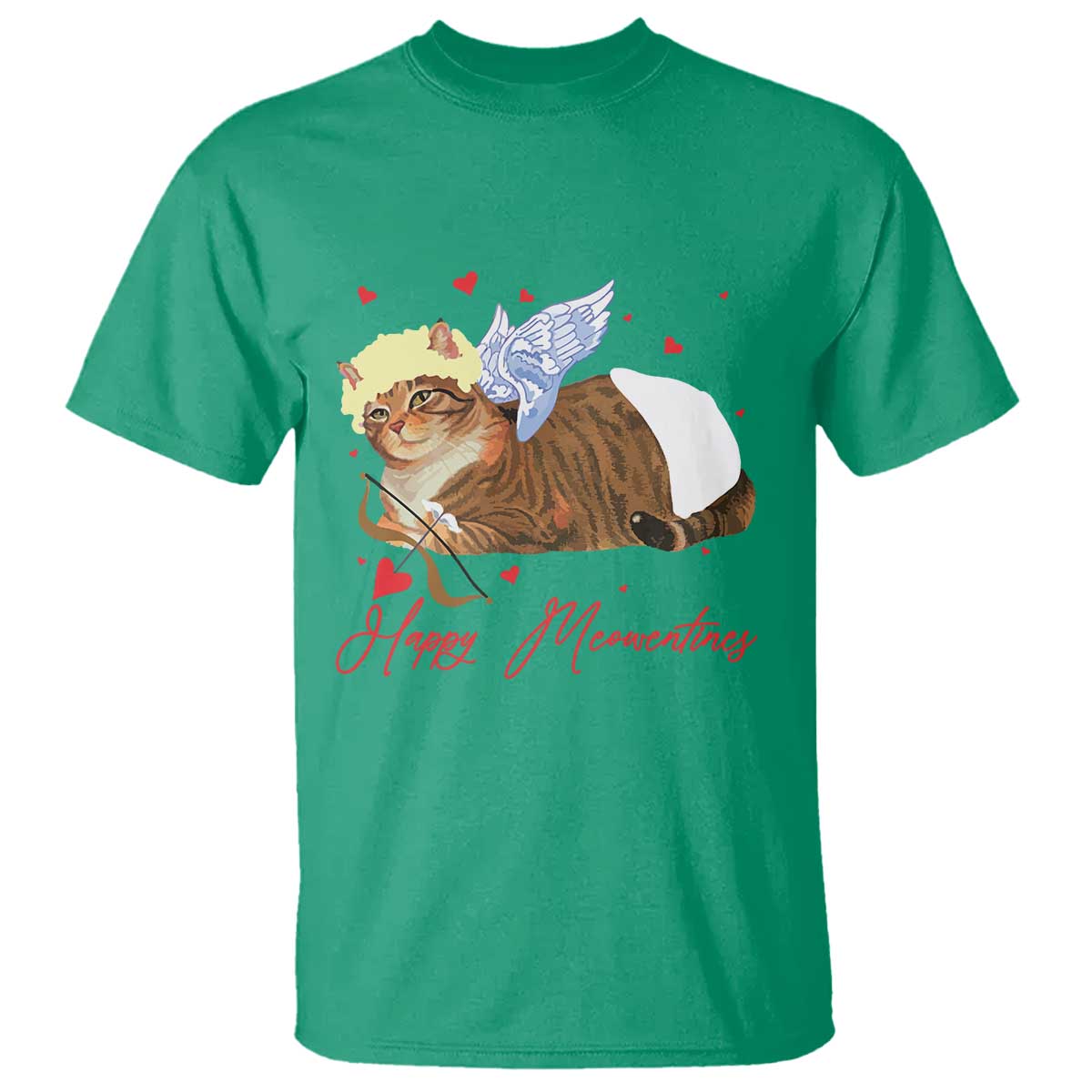 Funny Valentine's Day Cupid Cat T Shirt Happy Meowentines