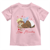 Funny Valentine's Day Cupid Cat Toddler T Shirt Happy Meowentines
