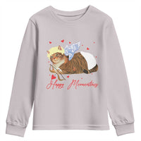 Funny Valentine's Day Cupid Cat Youth Sweatshirt Happy Meowentines